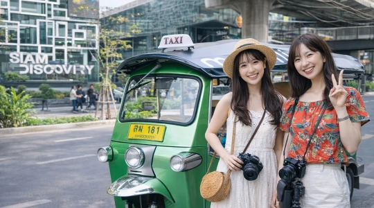 環境にやさしい電動トゥクトゥク「MuvMi」で巡る！バンコク街歩き｜ガイドなし